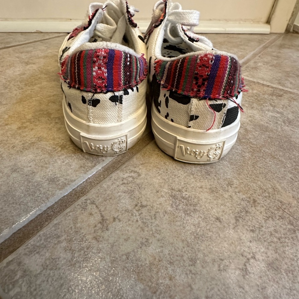 Very G Ladies Cosmic Cow Print Shoes W 6.5 - Picture 6 of 9